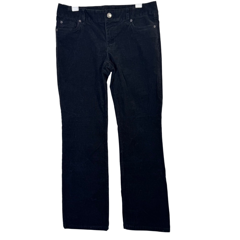 J Crew Womens‎ Corduroys 8 Black Pants Mid Rise Favorite Fit Bootcut